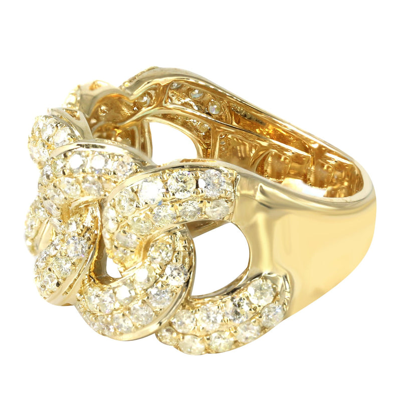 Mens Miami Cuban Diamond Pinky Ring | 3.65 Carats | 7 Grams