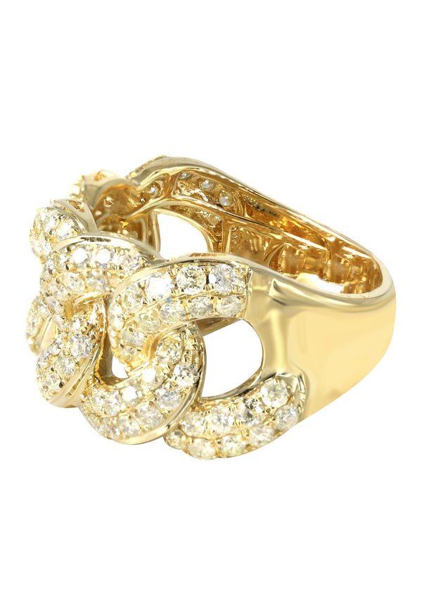 Mens Miami Cuban Diamond Pinky Ring | 3.65 Carats | 7 Grams