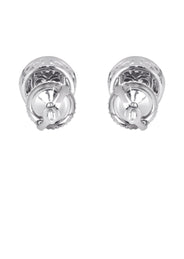 Mens Stud Diamond Earrings | 0.6 Carats 14K White Gold