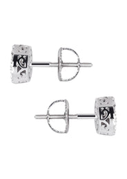 Mens Stud Diamond Earrings | 0.6 Carats 14K White Gold