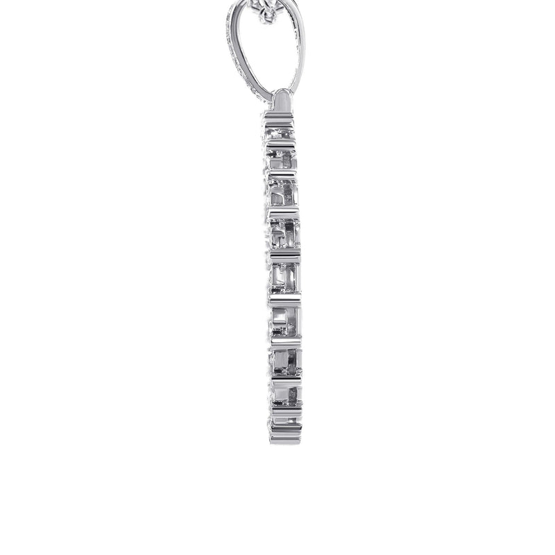 14K White Gold Diamond Round Picture Pendant Necklace | 0.63 Carats | Appx. 16 Grams