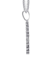 14K White Gold Diamond Round Picture Pendant Necklace | 0.63 Carats | Appx. 16 Grams