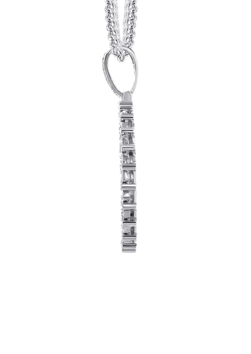 14K White Gold Diamond Round Picture Pendant Necklace | 0.63 Carats | Appx. 16 Grams