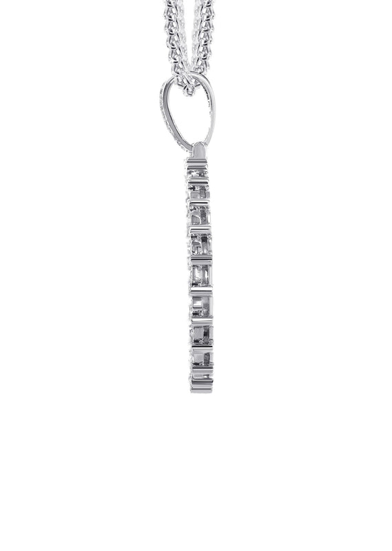 14K White Gold Diamond Round Picture Pendant Necklace | 0.63 Carats | Appx. 16 Grams