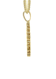 14K Yellow Gold Diamond Round Picture Pendant Necklace | 0.63 Carats | Appx. 16 Grams