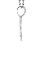 14K White Gold Diamond Round Picture Pendant Necklace | 3.11 Carats | Appx. 20.6 Grams