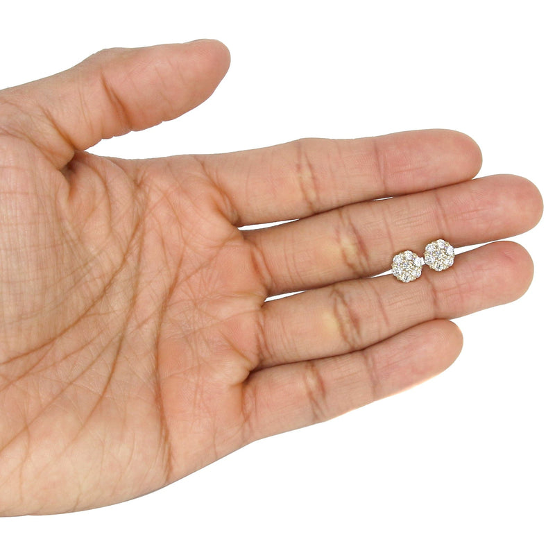 Mens Stud Diamond Earrings | 1.25 Carats 14K Yellow Gold
