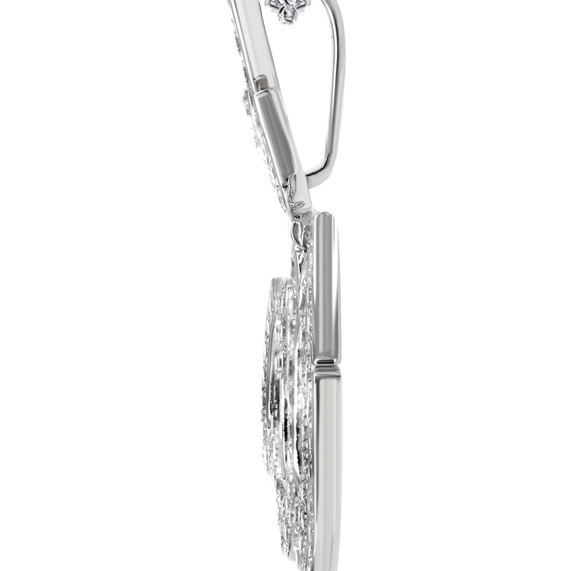 14K White Gold Diamond Allah Necklace | 1.14 Carats