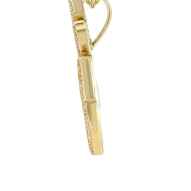 14K Yellow Gold Diamond Allah Necklace | 2.1 Carats