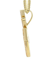14K Yellow Gold Diamond Allah Necklace | 2.1 Carats