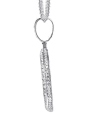 14K White Gold Diamond Round Picture Pendant Necklace | 4.25 Carats | Appx. 21 Grams
