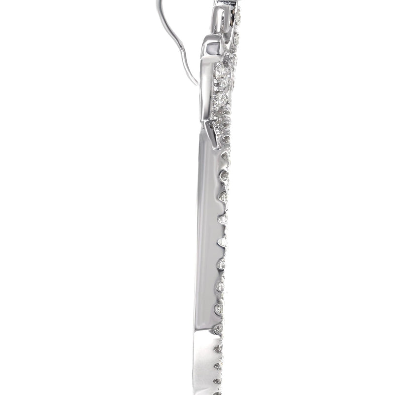 14K White Gold Diamond Round Picture Pendant Necklace | 3.11 Carats | Appx. 20.6 Grams
