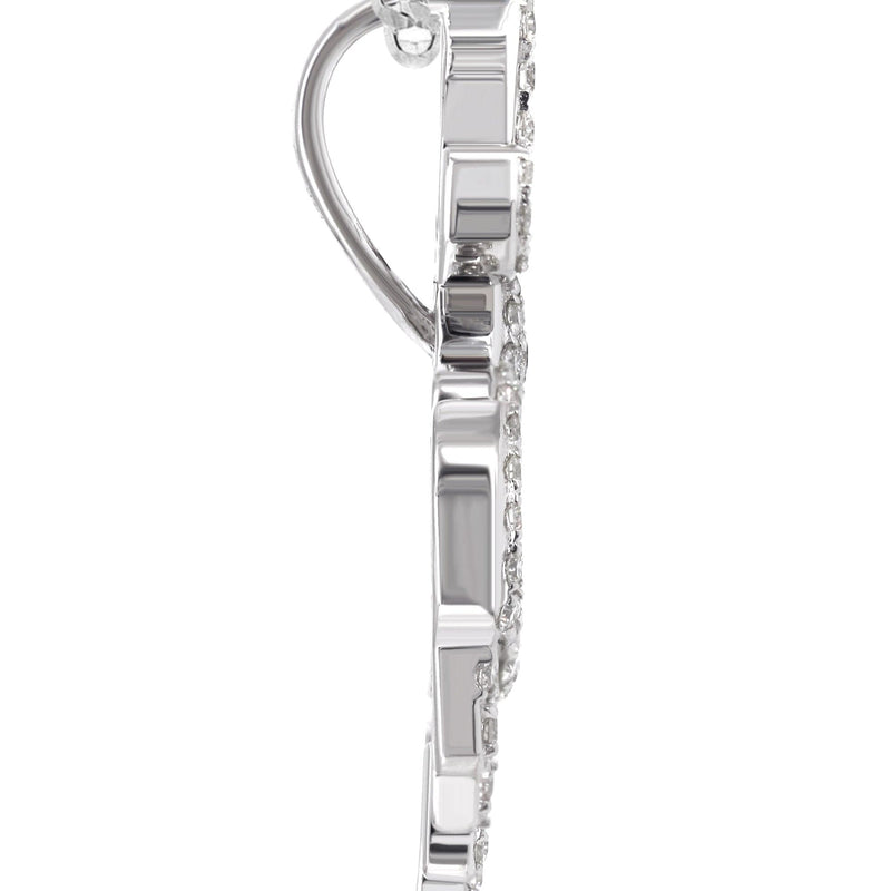 14K White Gold Diamond Drip Allah Necklace | 2.35 Carats