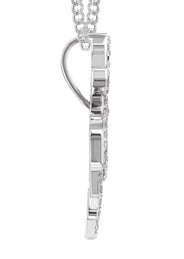 14K White Gold Diamond Drip Allah Necklace | 2.35 Carats