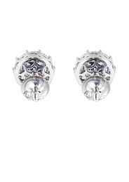 Mens Stud Diamond Earrings | 0.96 Carats 14K White Gold