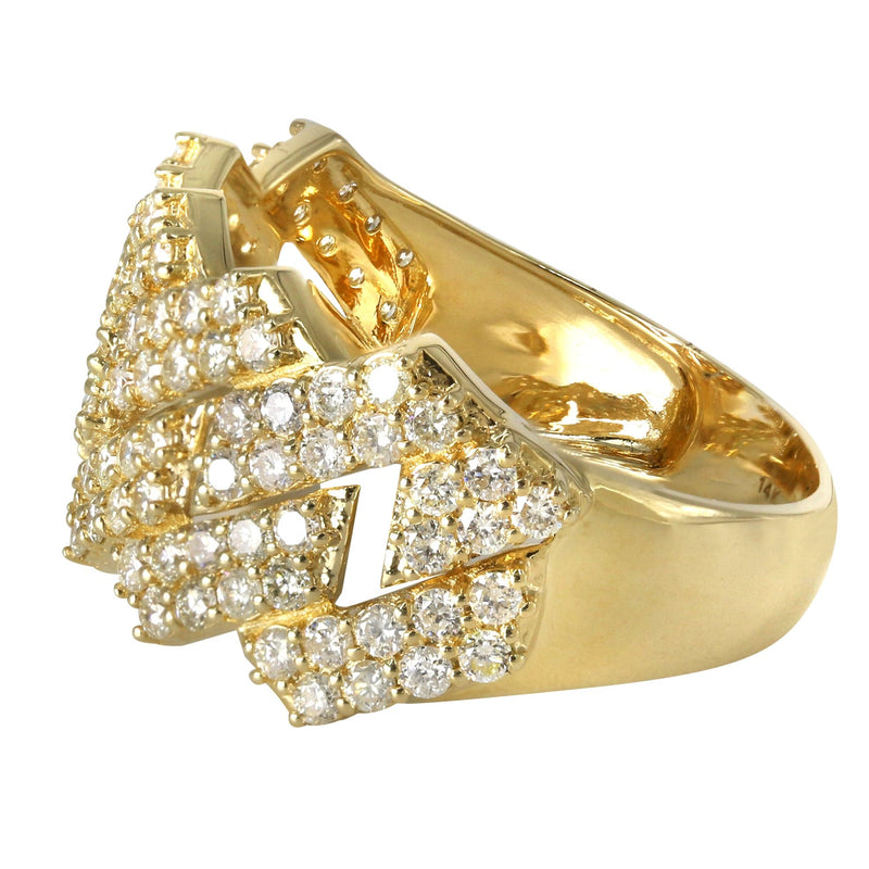 Mens Miami Cuban Diamond Pinky Ring | 2.15 Carats | 5.1 Grams