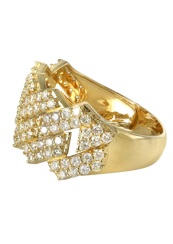 Mens Miami Cuban Diamond Pinky Ring | 2.15 Carats | 5.1 Grams