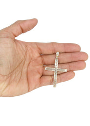 14K Yellow Gold Diamond Cross Necklace | 1.75 Carats