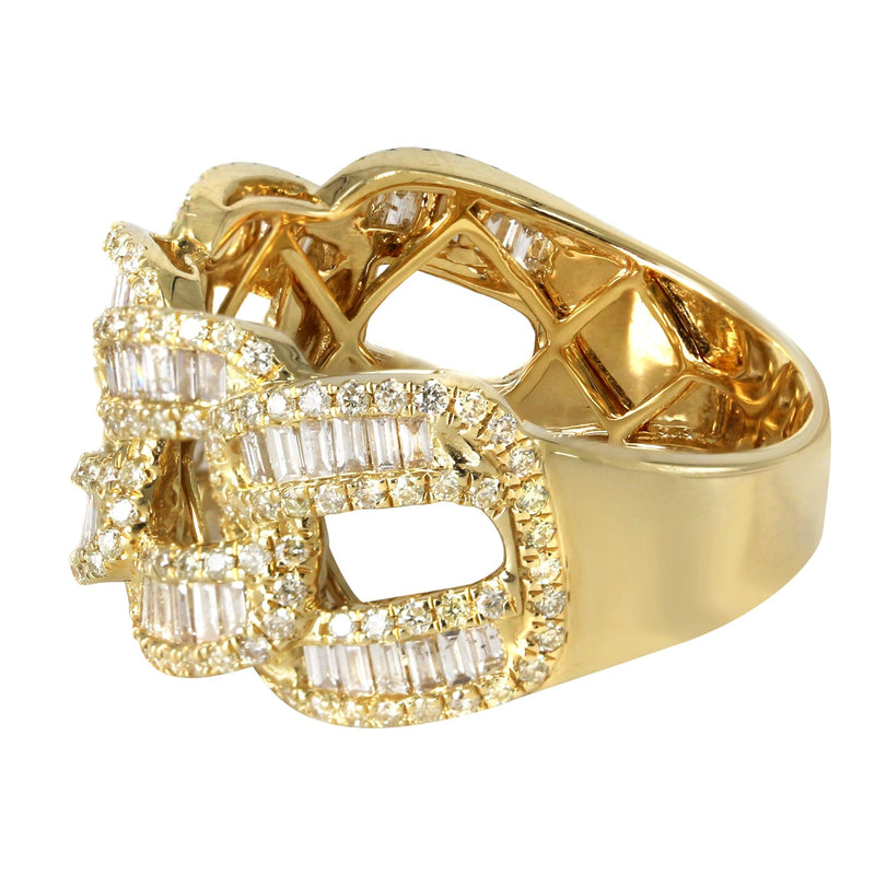 Mens Miami Cuban Baguette Diamond Pinky Ring  | 2.31 Carats | 7.4 Grams