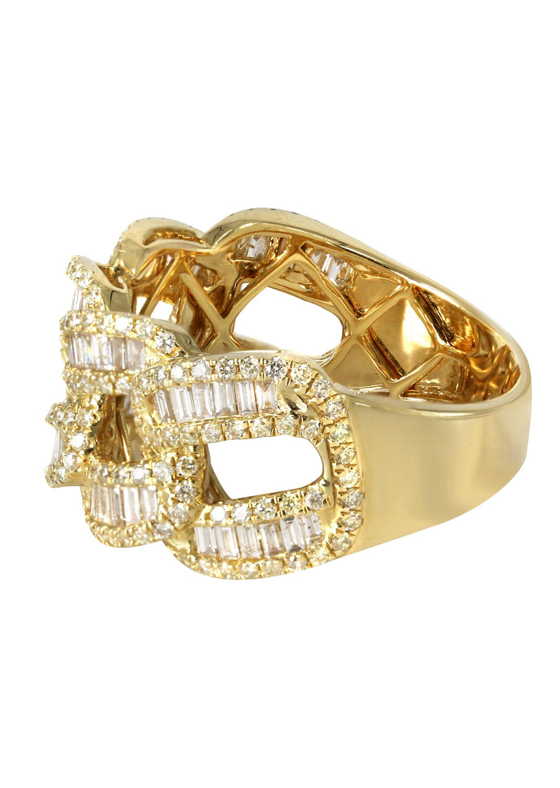 Mens Miami Cuban Baguette Diamond Pinky Ring  | 2.31 Carats | 7.4 Grams