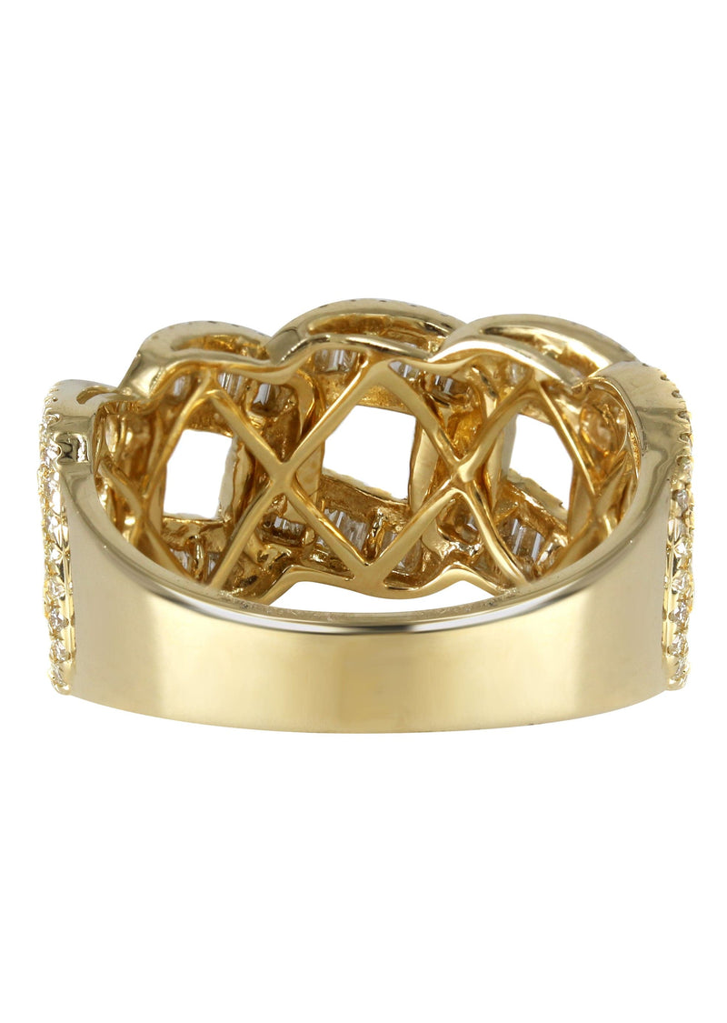 Mens Miami Cuban Baguette Diamond Pinky Ring  | 2.31 Carats | 7.4 Grams