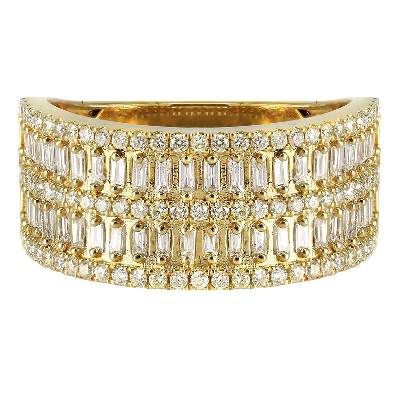 Mens Baguette Diamond Pinky Ring  | 1.46 Carats | 5.2 Grams