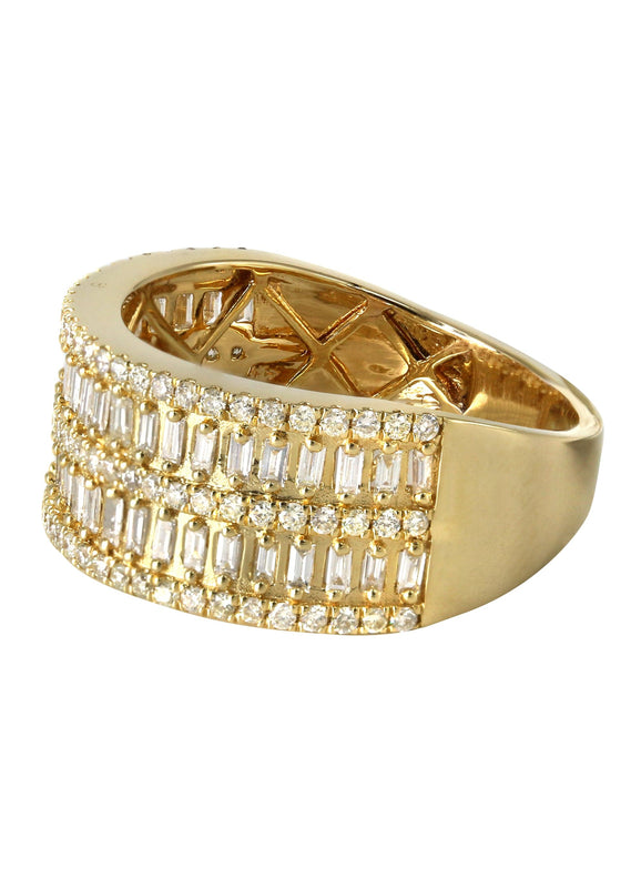 Mens Baguette Diamond Pinky Ring  | 1.46 Carats | 5.2 Grams
