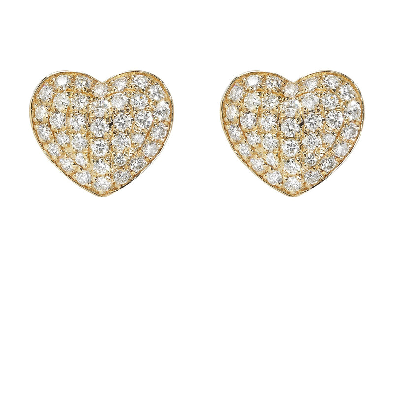 Mens Stud Diamond Earrings | 0.76 Carats 14K Yellow Gold