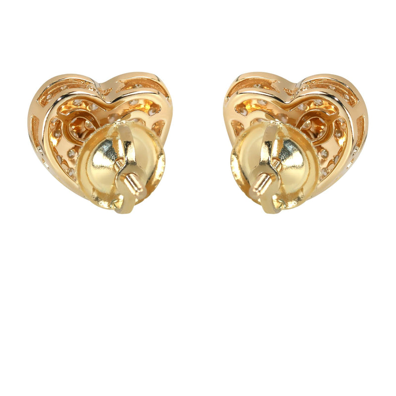Mens Stud Diamond Earrings | 0.76 Carats 14K Yellow Gold