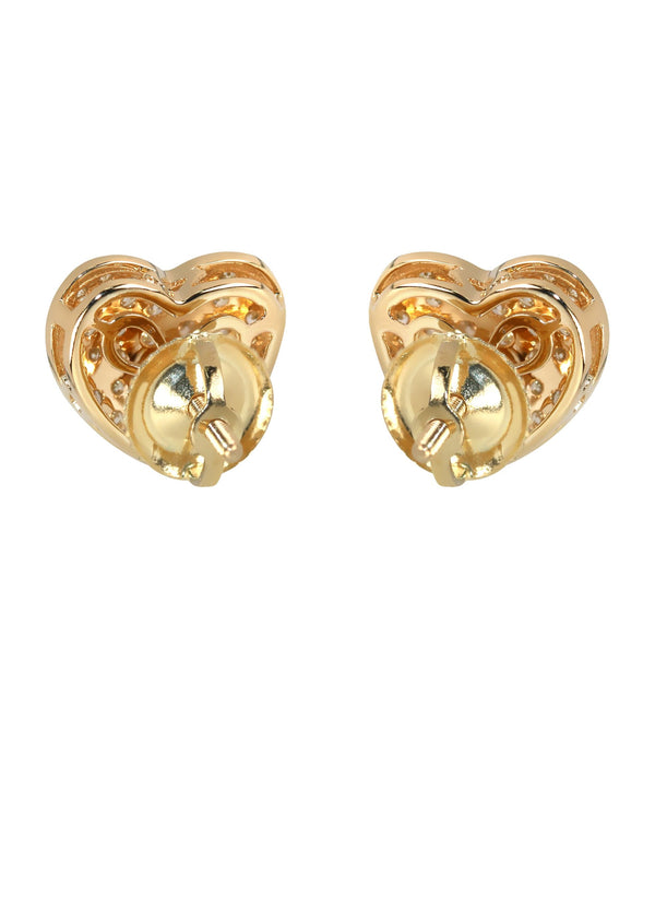 Mens Stud Diamond Earrings | 0.76 Carats 14K Yellow Gold