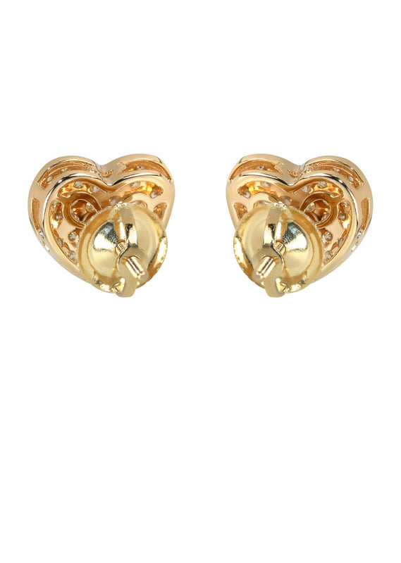 Mens Stud Diamond Earrings | 0.76 Carats 14K Yellow Gold