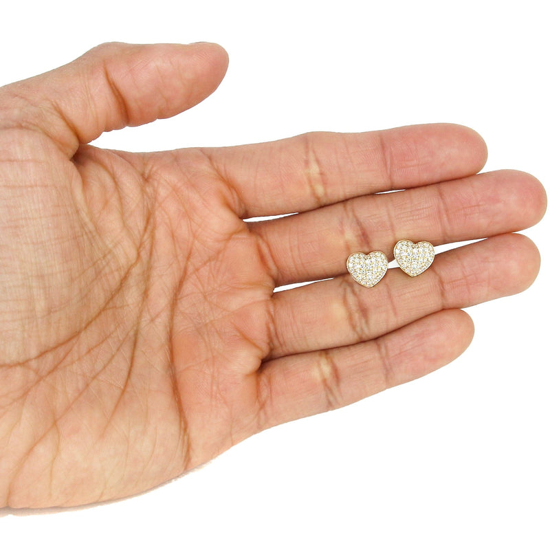Mens Stud Diamond Earrings | 0.76 Carats 14K Yellow Gold