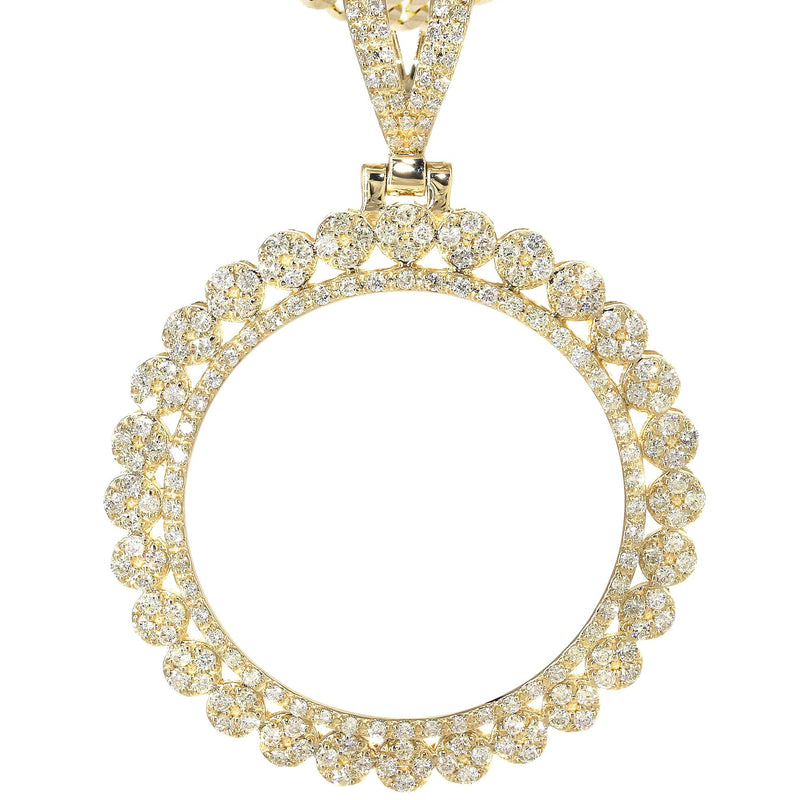 14K Yellow Gold Diamond Circle Necklace | 1.45 Carats