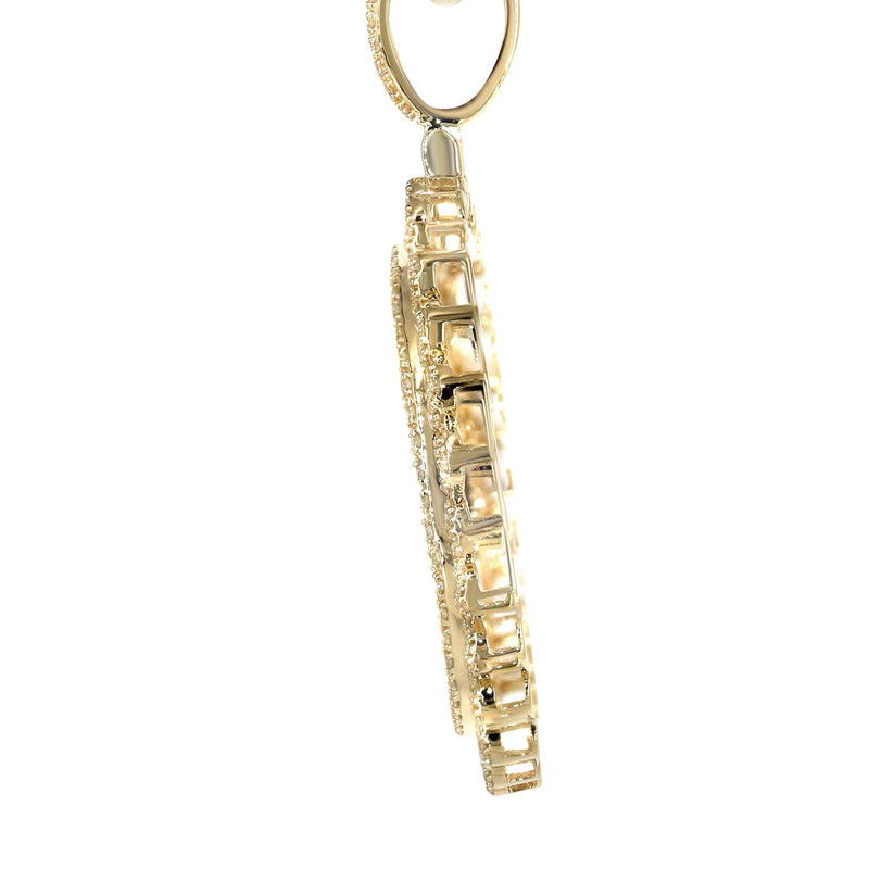 14K Yellow Gold Diamond Circle Necklace | 1.45 Carats