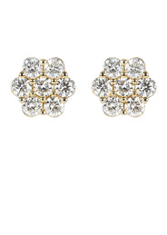 Mens Stud Diamond Earrings | 2.53 Carats 14K Yellow Gold