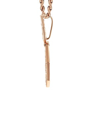 14K Rose Gold Allah Diamond Necklace | 0.77 Carats
