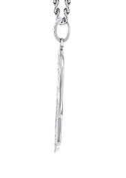 14K White Gold Diamond Hamsa Necklace | 2.02 Carats