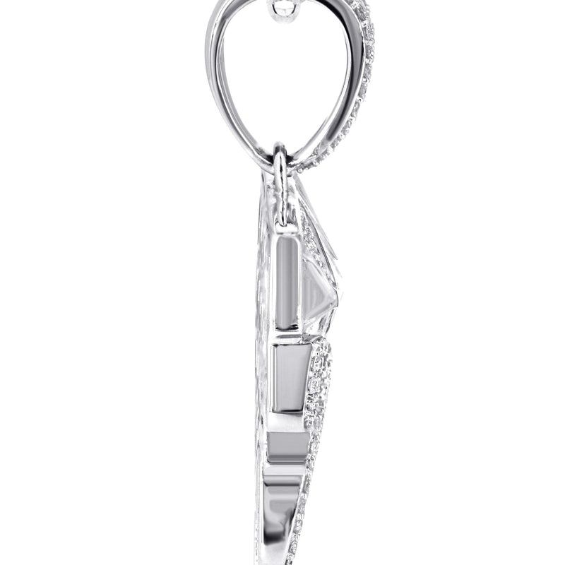 14K White Gold Diamond Drip Necklace | 1.85 Carats