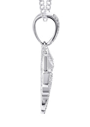 14K White Gold Diamond Drip Necklace | 1.85 Carats