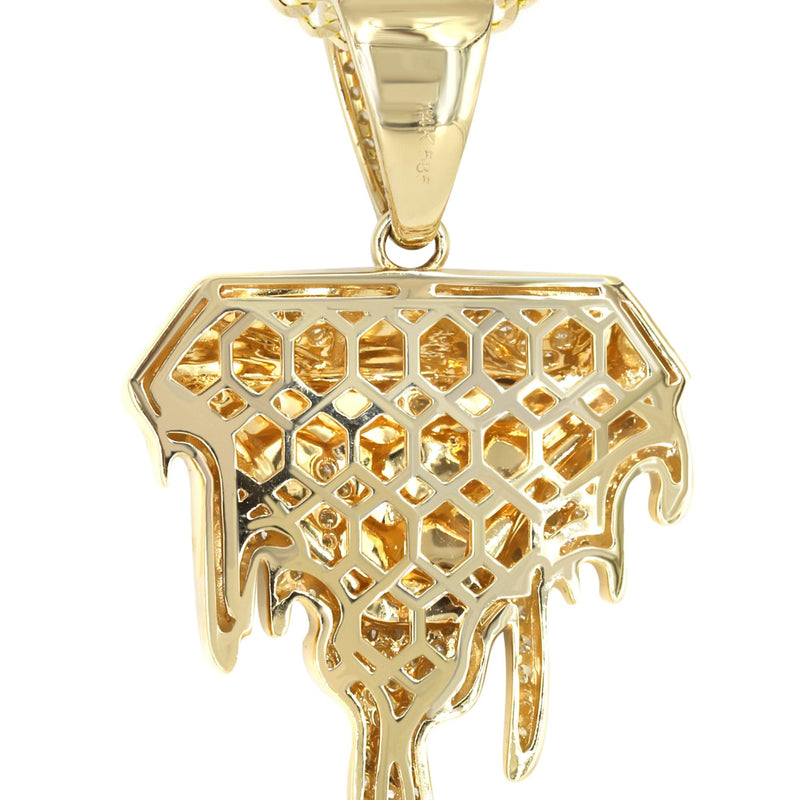 14K Yellow Gold Diamond Drip Necklace | 1.85 Carats