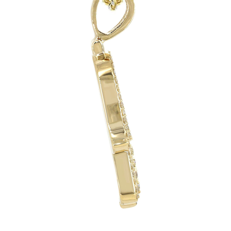14K Yellow Gold Diamond Hamsa Necklace | 2.5 Carats