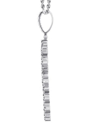 14K White Gold Diamond Ankh Necklace | 1.75 Carats