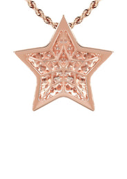 14K Rose Gold Diamond Star Necklace | 1.65 Carats