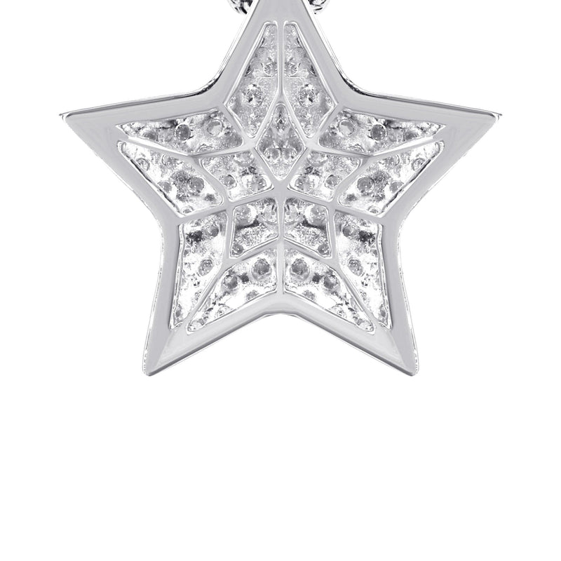 14K White Gold Diamond Star Necklace | 1.65 Carats