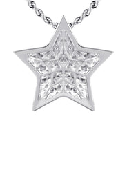 14K White Gold Diamond Star Necklace | 1.65 Carats
