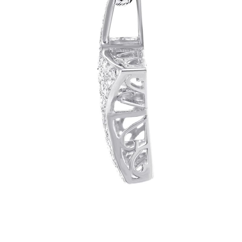 14K White Gold Diamond Star Necklace | 1.65 Carats