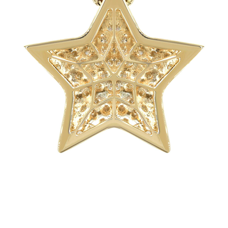 14K Yellow Gold Diamond Star Necklace | 1.65 Carats