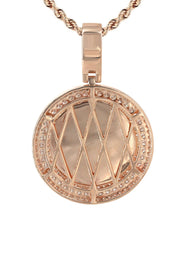 14K Rose Gold Diamond Round Picture Pendant Necklace | 2.75 Carats | Appx. 22.9 Grams