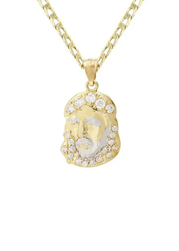 10K Gold Necklace & Gold Jesus Piece Necklace | 4.14 Grams
