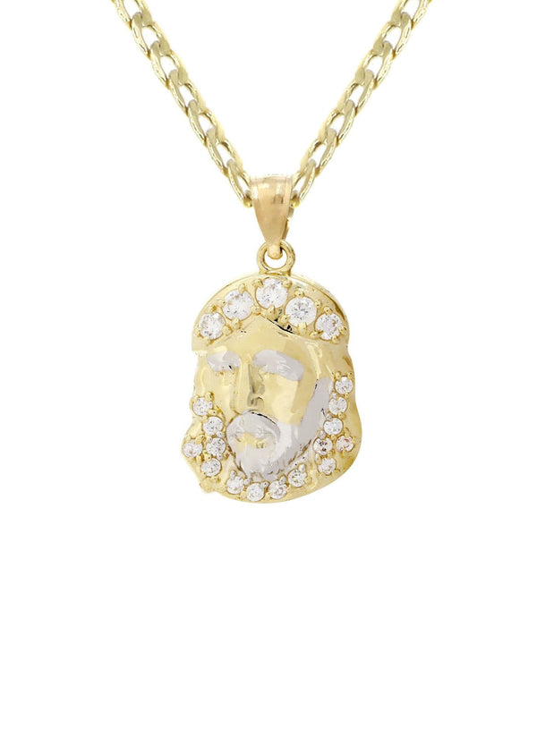 10K Gold Necklace & Gold Jesus Piece Necklace | 6.14 Grams
